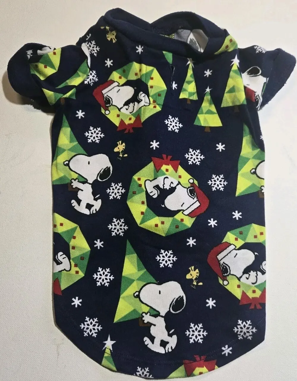 OFFICIAL PEANUTS SNOOPY CHRISTMAS HOLIDAY PET SHIRT SIZE S